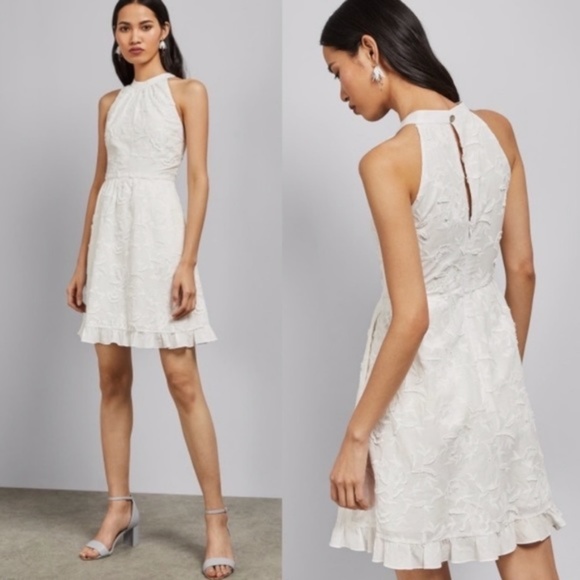 Ted Baker Lorene Embroidered Skater Dress Size 1 - Picture 6 of 8